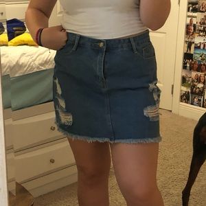 shein denim skirt!